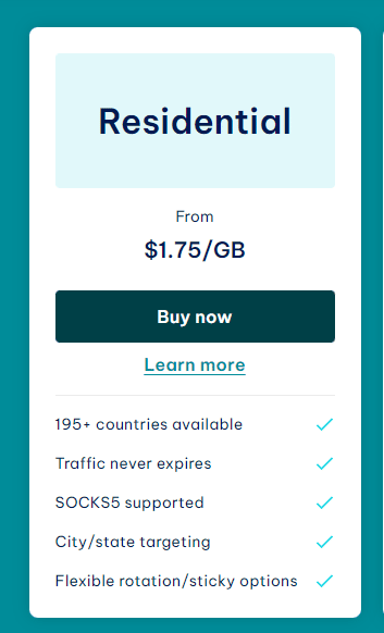 IPRoyal Residential proxy price