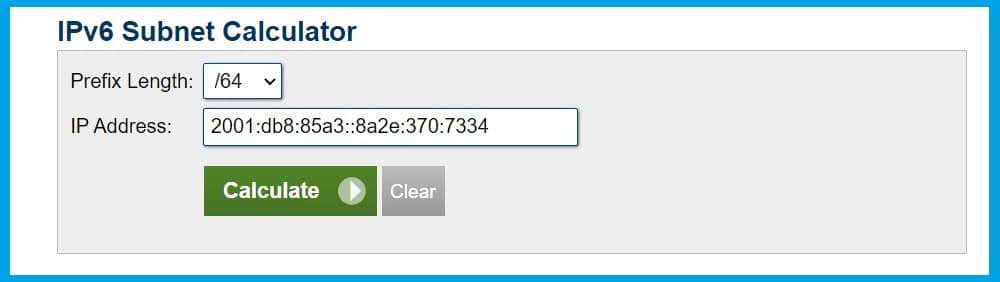 IPv6 Subnet Calculator