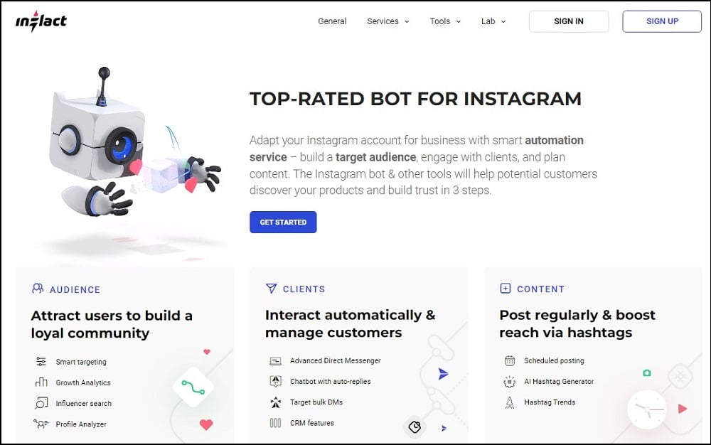 Inflact Homepage