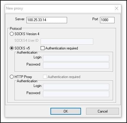 Input the necessary data for the new proxy