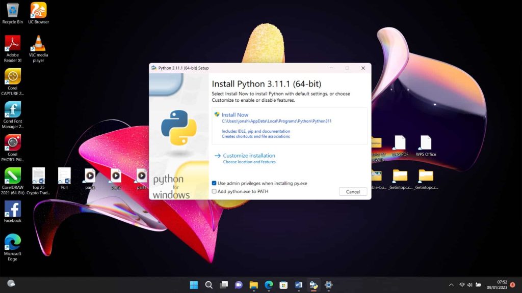 Install Python latest version