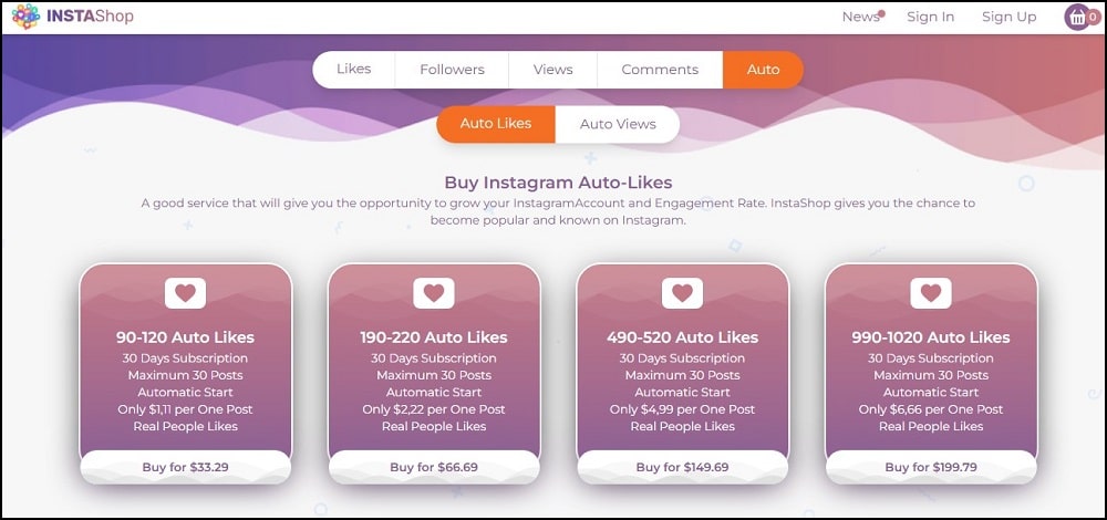 Instashop Auto Liker App as a AutoLikes
