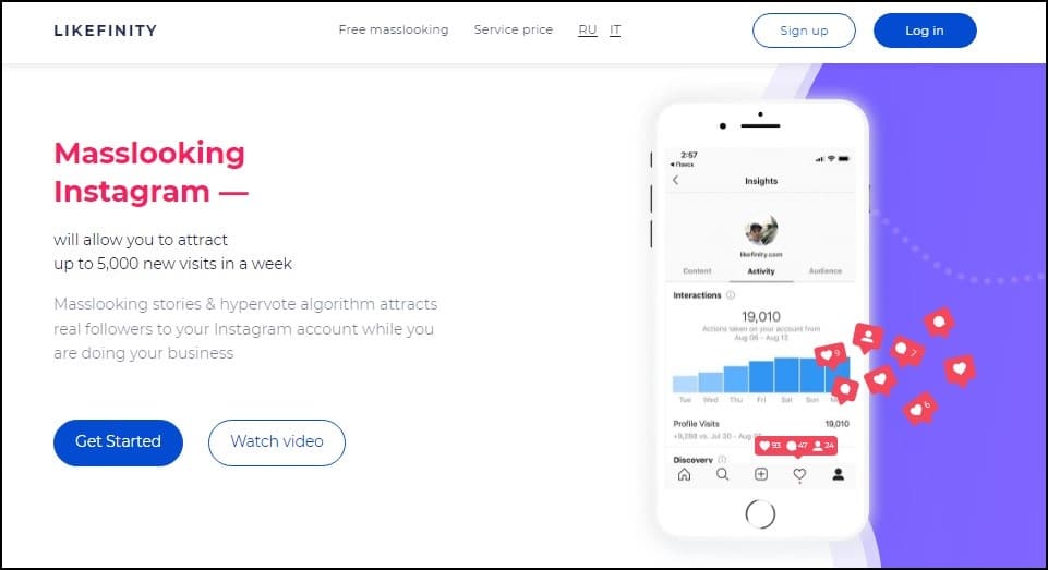 Likefinity Homepage