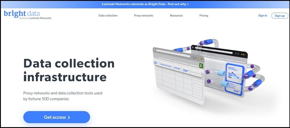 Luminati new overview of Homepage