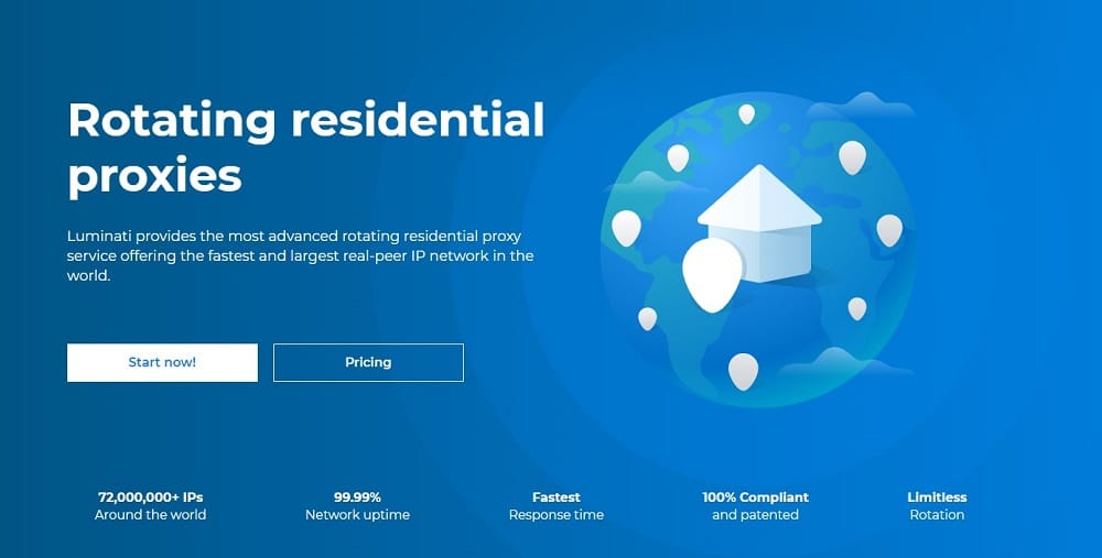 Luminati rotating residential proxy