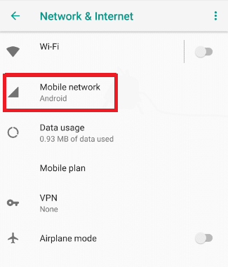 Mobile Network