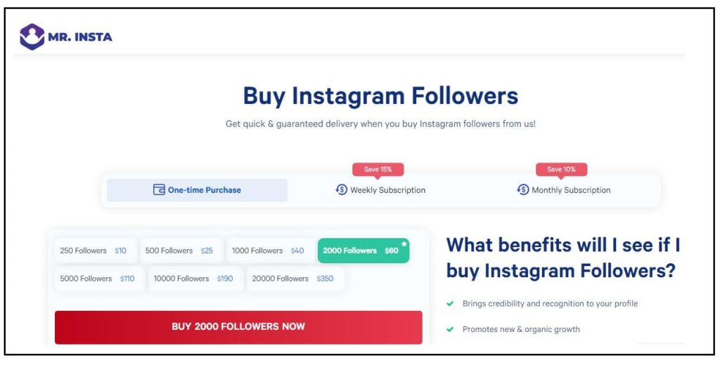 Mr Insta is the most expensive