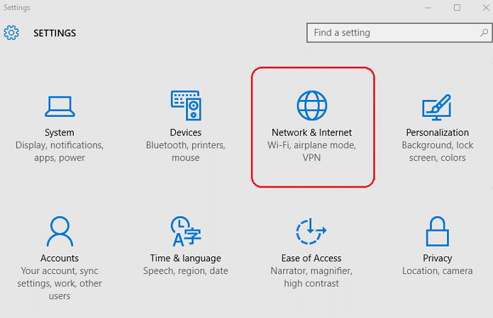 Network and Internet Settings