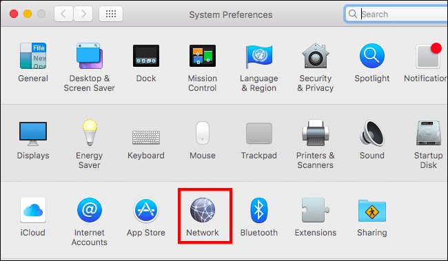 Networks option on mac