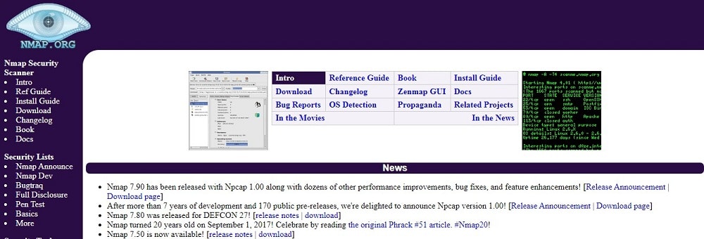 Nmap Homepage