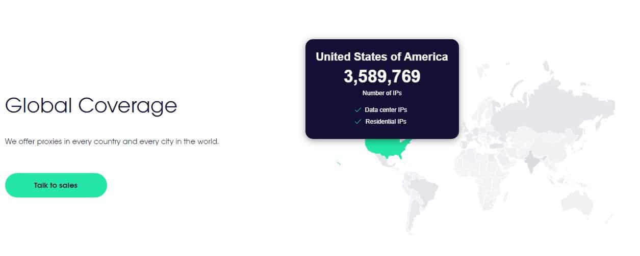 Number of US residential IPs and Data center IPs