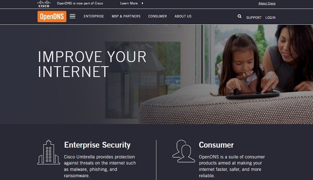 Open DNS Homepage
