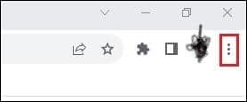 Open your Chrome browser and click the three dots at the top-right corner