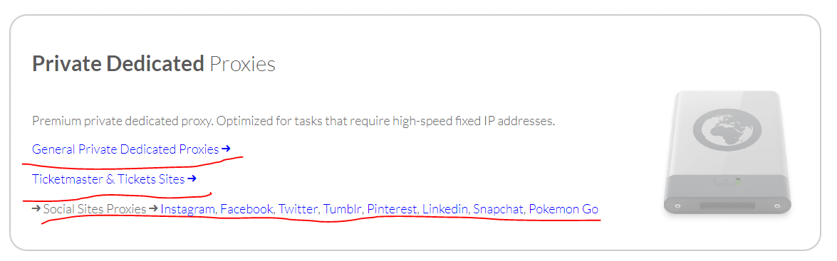 Optimized private proxies