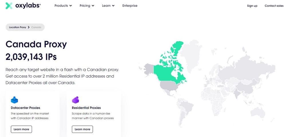 Oxylabs Proxy for Canada