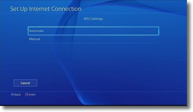 PS4 Mtu