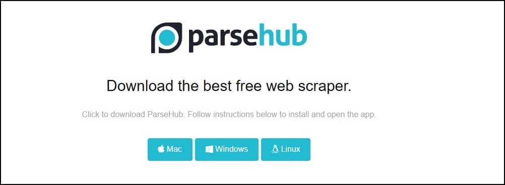 ParseHub platform