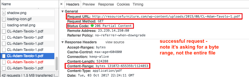 Partial Content code