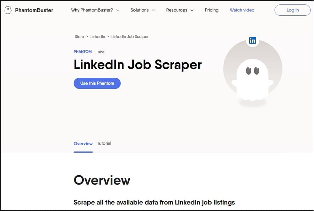 Phantom Buster LinkedIn Job Scraper