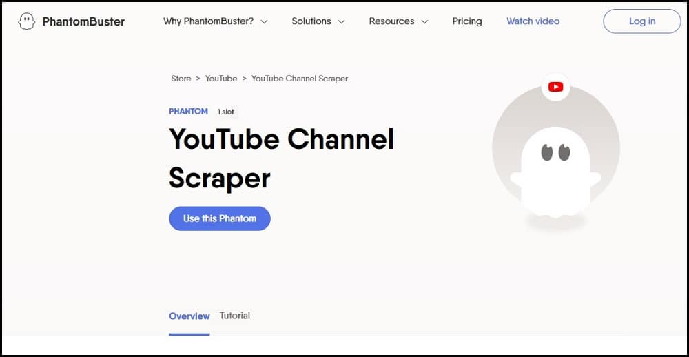 PhantomBuster for YouTube Channel Crawlers