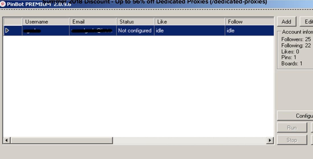 Pinterest, Pinbot and Proxies