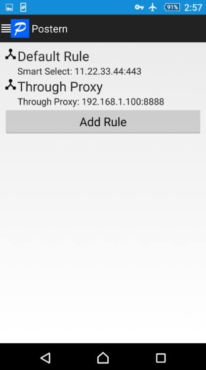 Postern add rules
