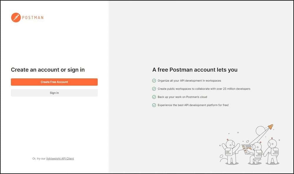 Postman downloaded the desktop app