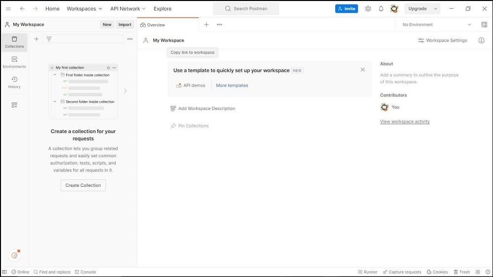 Postman sign-in Process