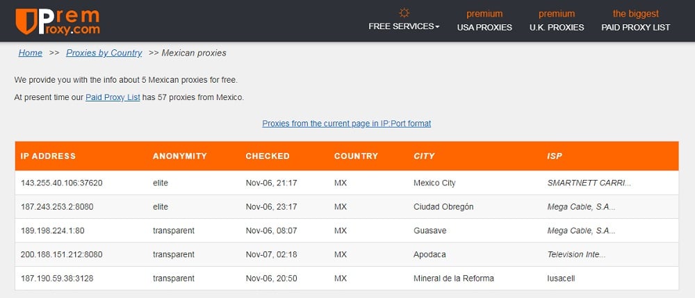 Prem Proxy for Mexico