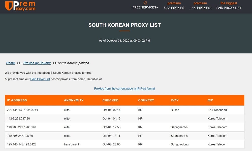Premproxy of Korea