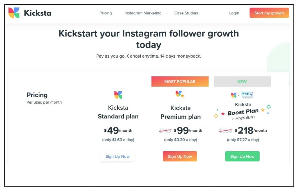 Pricing- Trial- and Refund Policy of Kicksta