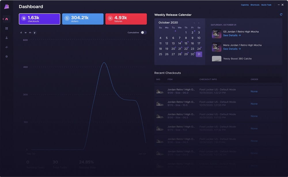 Prism AIO Bot interface