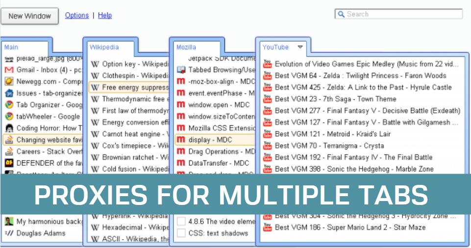 Proxies for Multiple Tabs