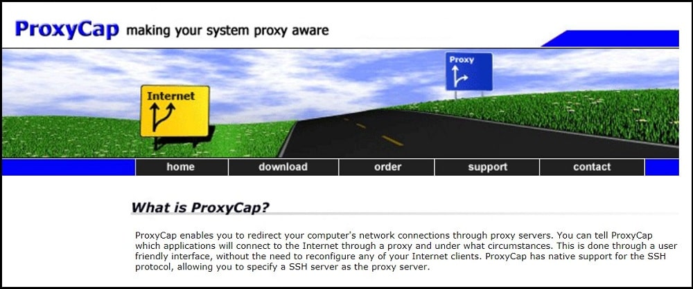Proxy Cap Homepage