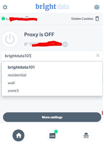 Proxy Off in Bright Data