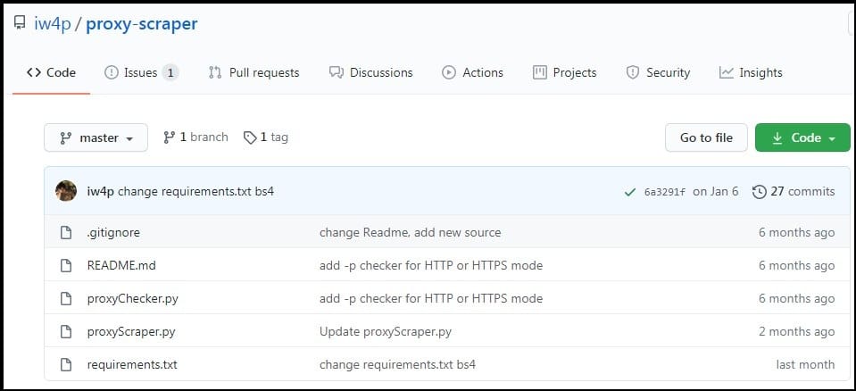 Proxy Scraper - Python Homepage