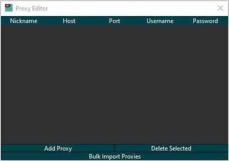 Proxy editor window should pop up