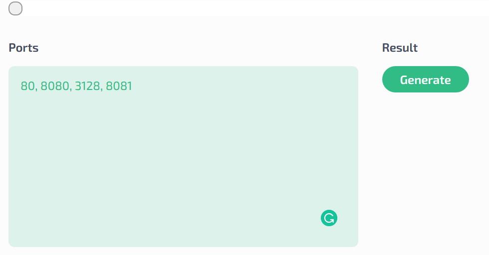 Free Proxy generator