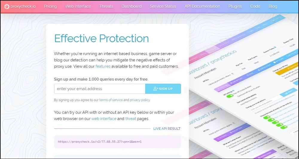 ProxyCheck Homepage