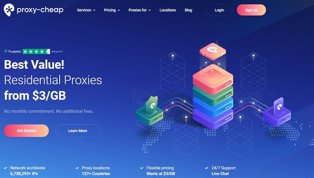 Proxycheap Homepage