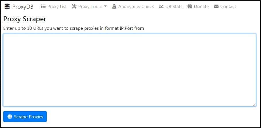 Proxydb Homepage