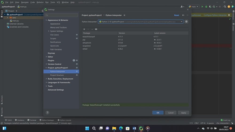 Python Project 1 Interpreter