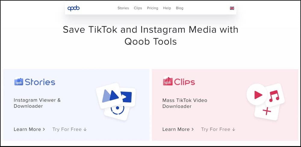 Qoob Stories apps Homepage