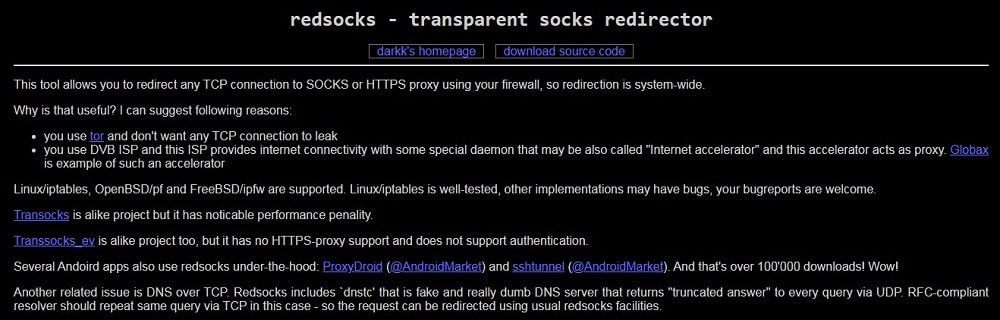 Redsocks Homepage