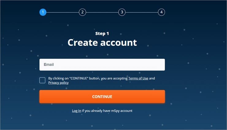Register Mspy apps