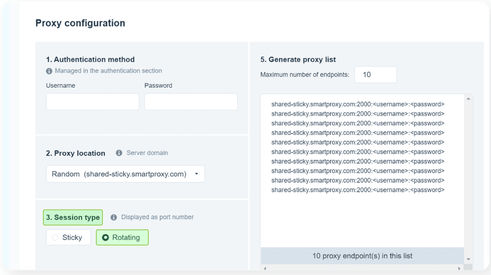 Rotating Sessions overview