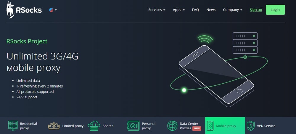 Rsocks mobile proxies