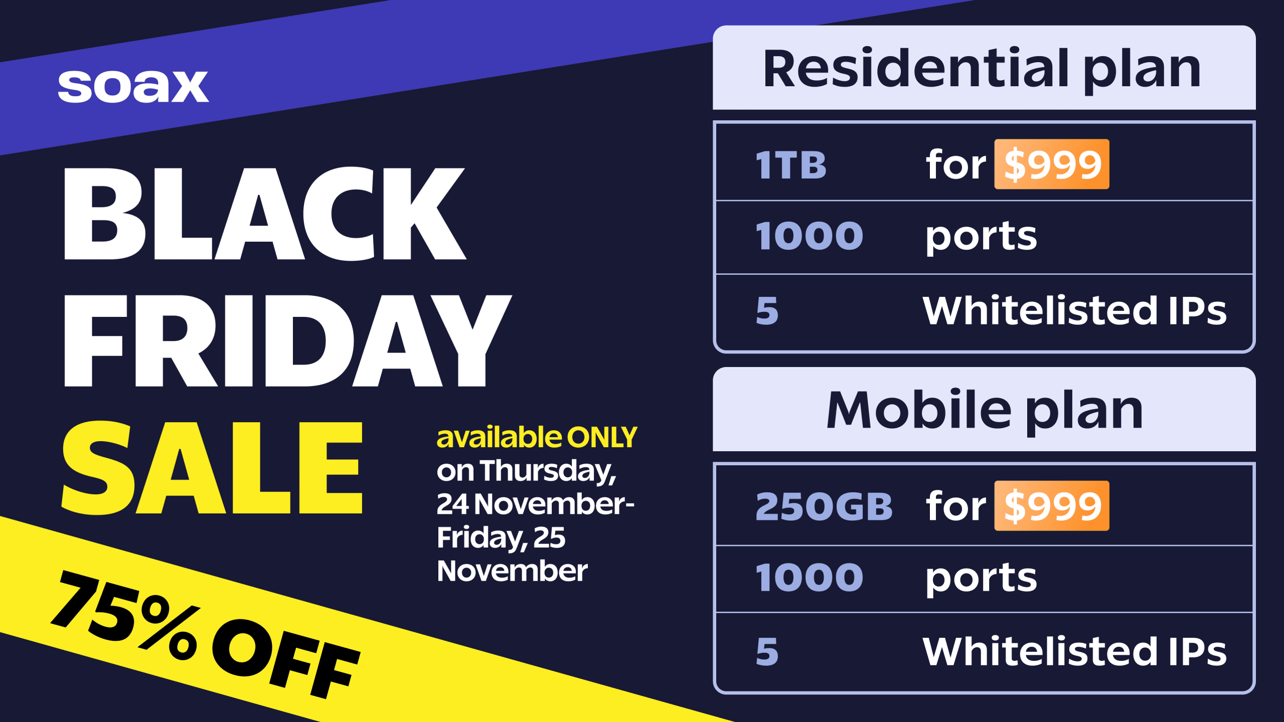 SOAX Black Friday Proxy offer