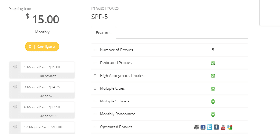 SSLPrivateProxy Expensive features