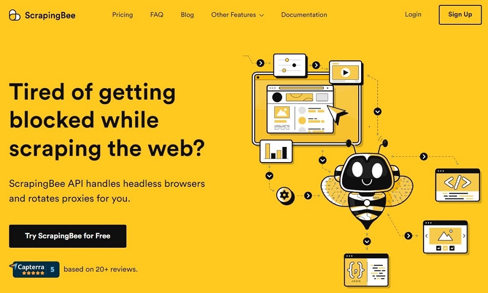 ScrapingBee Homepage